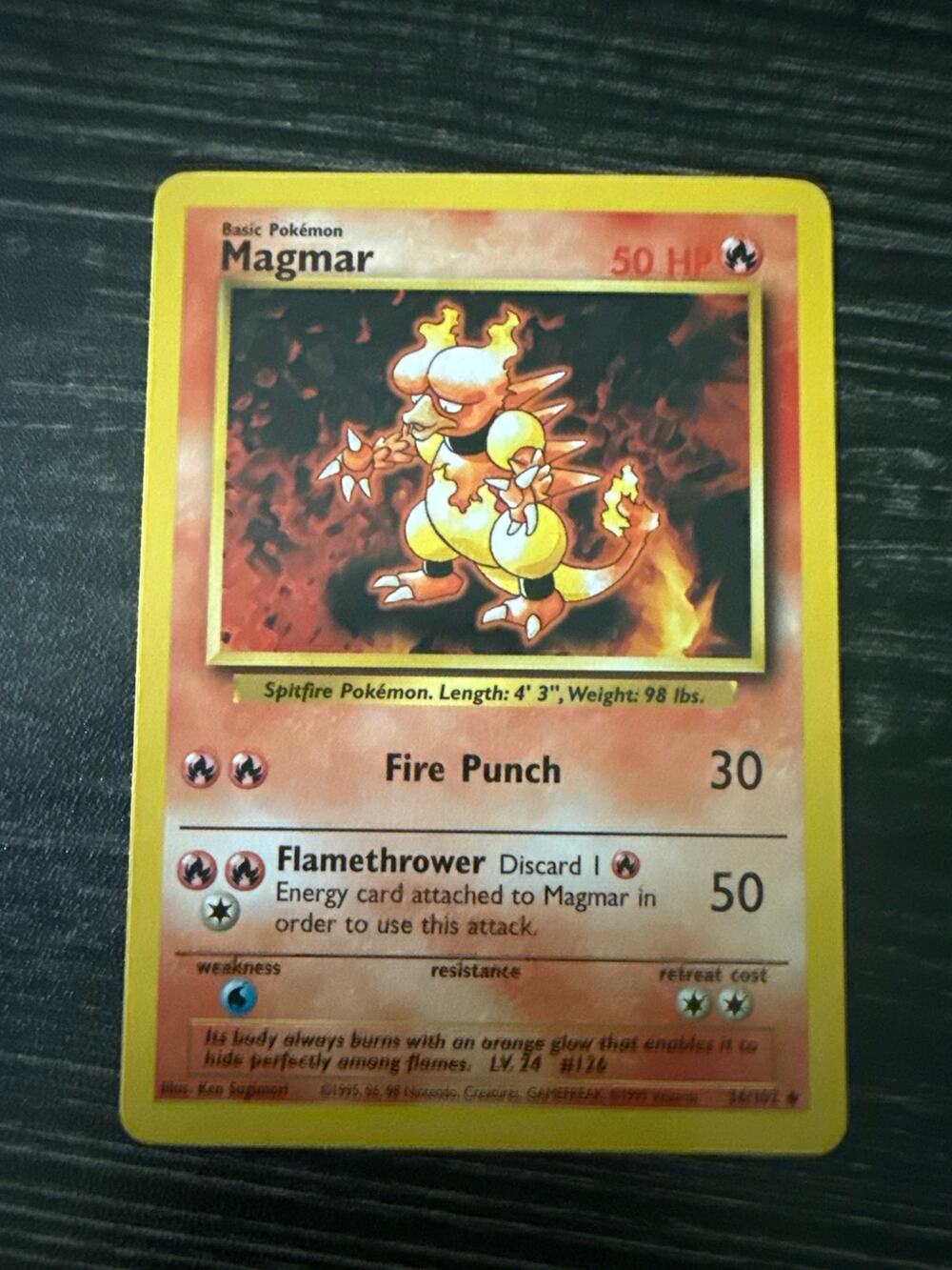Pokémon Ungraded Magmar 1999 Fossil Expansion Trading Card